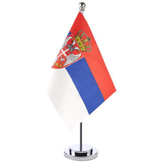 Promotional Twin Desk Flag Stand Desk Flag with Stand