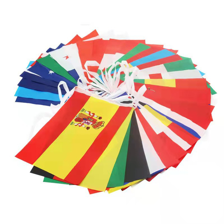 Custom International String Flag Set 14*21cm String Flags