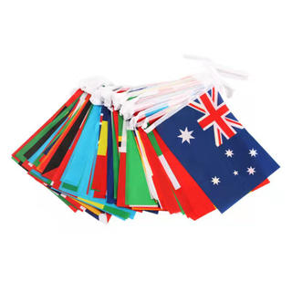 Custom International String Flag Set 14*21cm String Flags