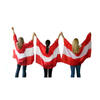 Promotional High Quality Satin Fabric National Flag Body Cape Custom Flags