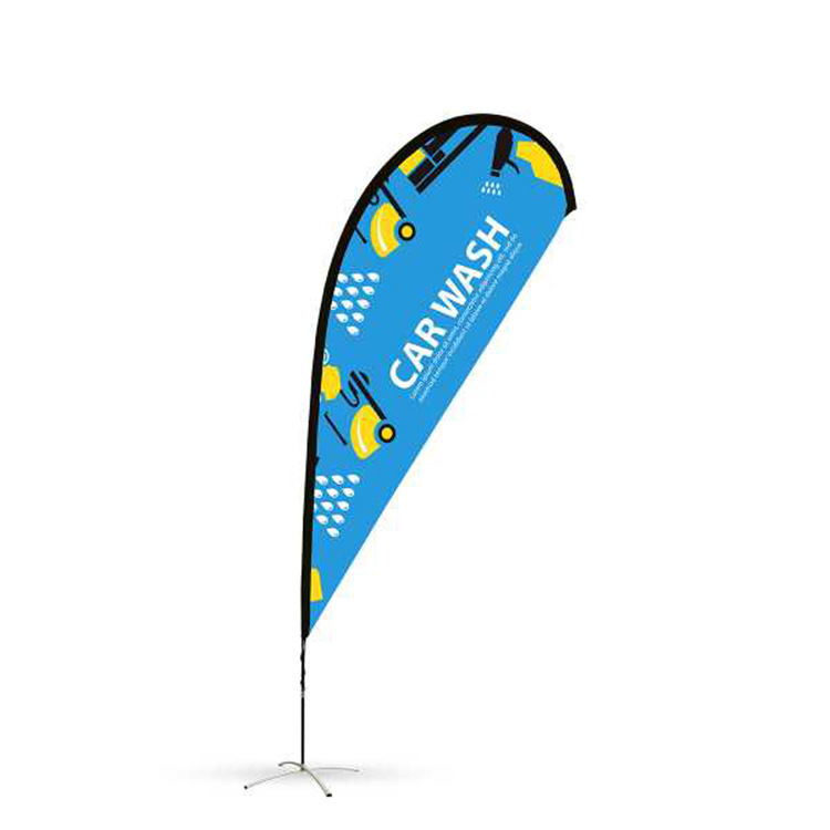 Polyyerster Advertising Flags Banner Feather outside Beach Flags