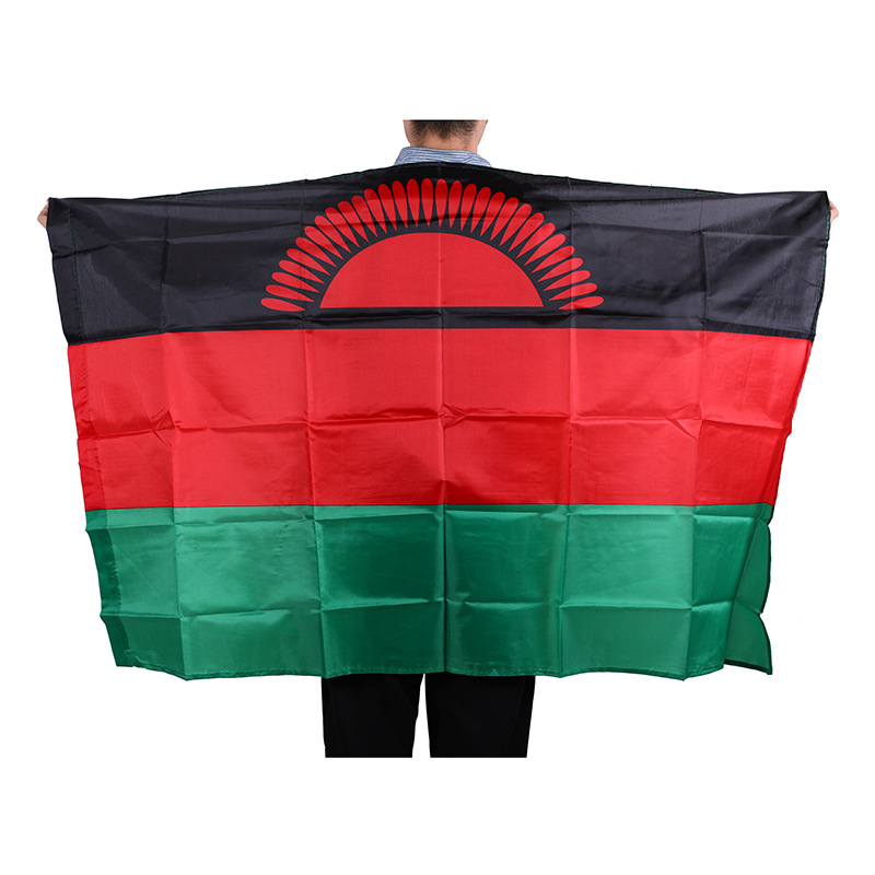 Promotional High Quality Satin Fabric National Flag Body Cape Custom Flags