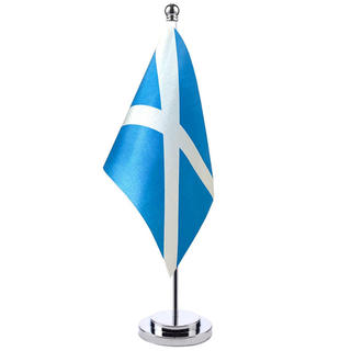 Promotional Twin Desk Flag Stand Office Desk Flag with Flagpole