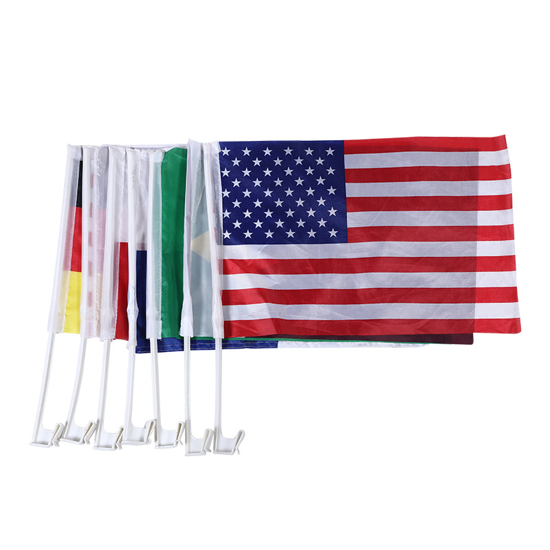 High Quality Decoration Car Country Flag Car Flags Window Polyester