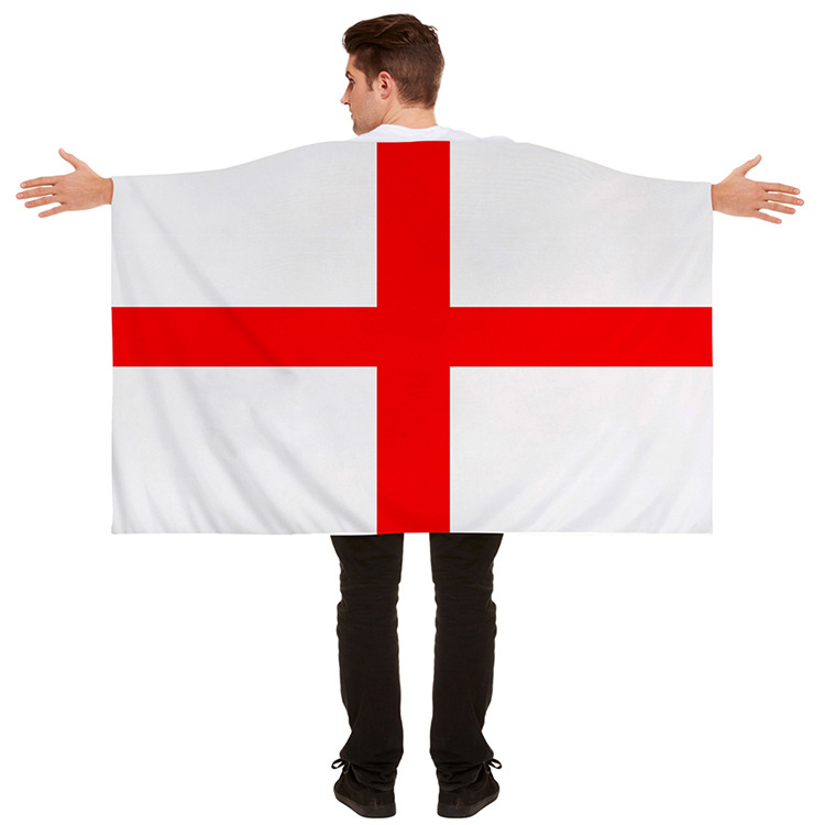 High Quality Satin Fabric National Flag Shawl Body Flag