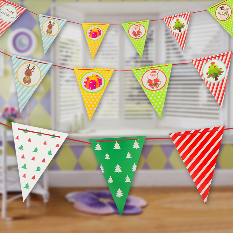 Colorful Triangle Bunting Flag Pennants Outdoor Bunting Flag